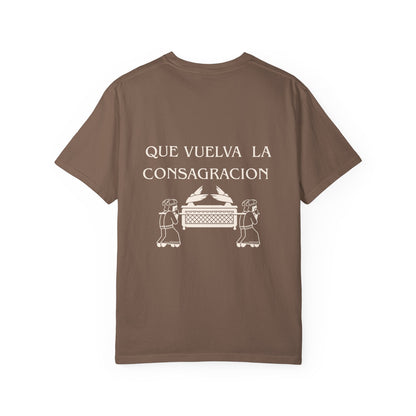 Vigilia Consagrados Garment-Dyed Unisex T-shirt, Comfortable Tee for All Occasions, Gift for Friends, Casual Wear, Relaxed Fashion, Summer Essential