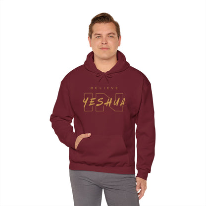 Unisex Heavy Blend™ Hooded Sweatshirt - 'Believe Yeshua' Inspirational Hoodie