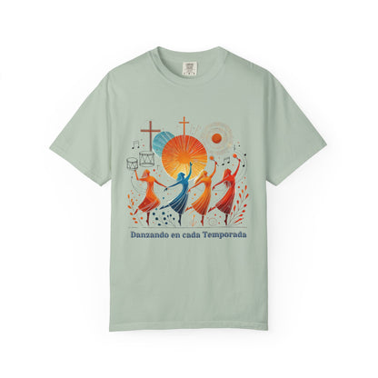 Unisex Garment-Dyed T-Shirt, Dance Design Tee, Seasonal Celebration Shirt, Gift for Dance Lovers, Festival Apparel
