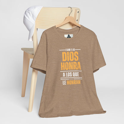 Inspirational Unisex Jersey Tee - "Dios Honra a los Que Le Honran"
