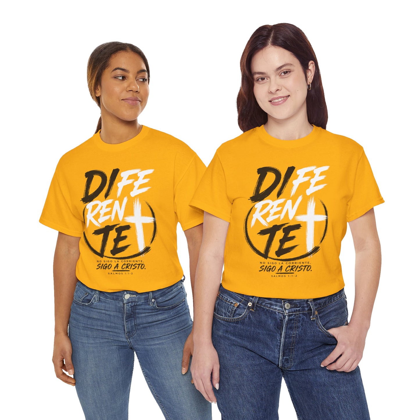 Faith Graphic Tee — “Diferente” Cross Design Christian T-Shirt