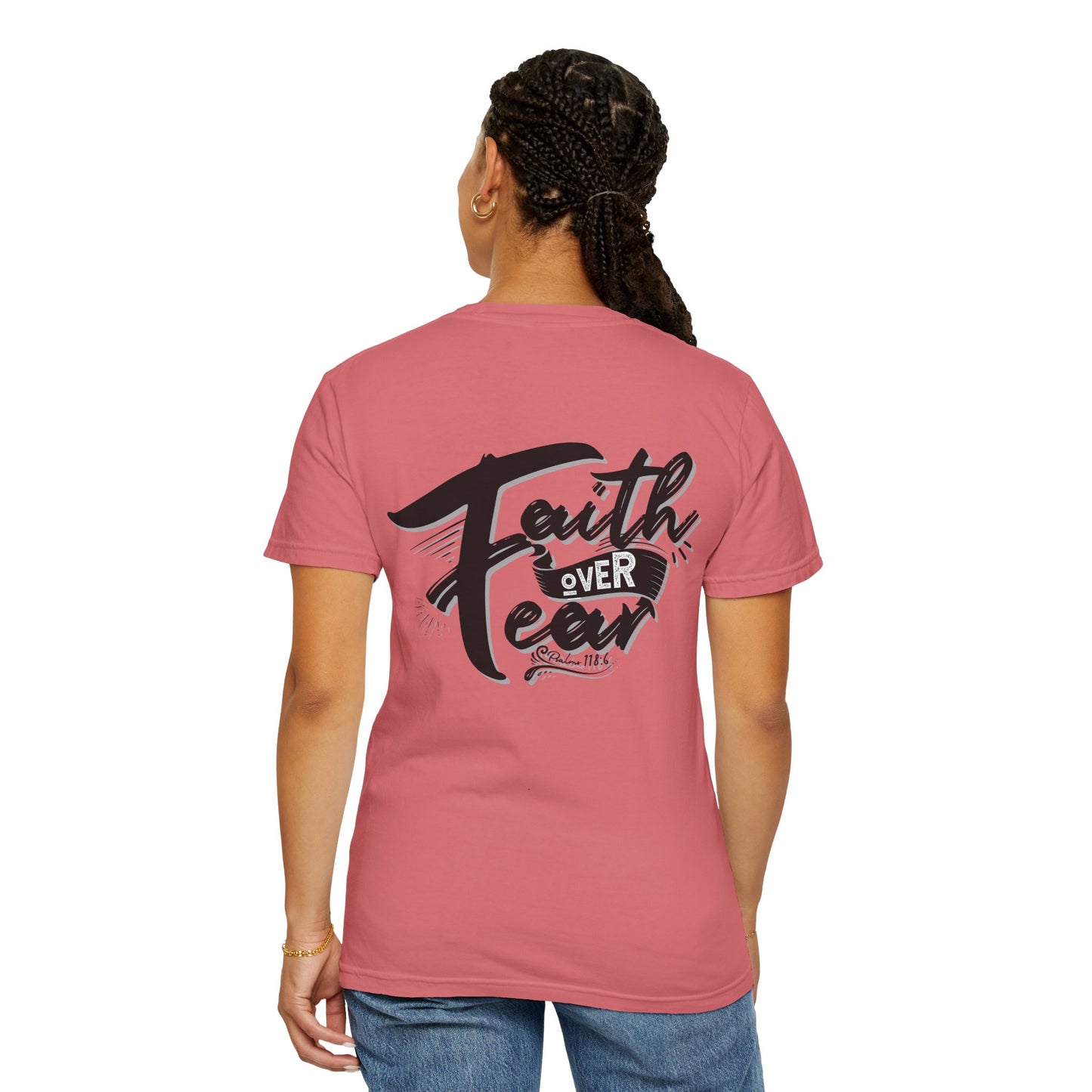Faith Over Fear Graphic Tee, Inspirational T-Shirt, Christian Apparel, Unisex Religious Shirt, Powerfull Fashion