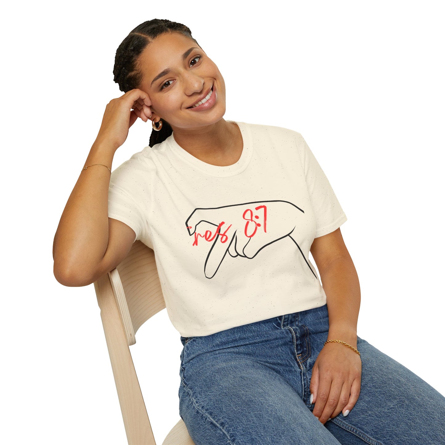 Unisex Softstyle T-Shirt with 'rez 87' Graphic - Casual Streetwear Tee