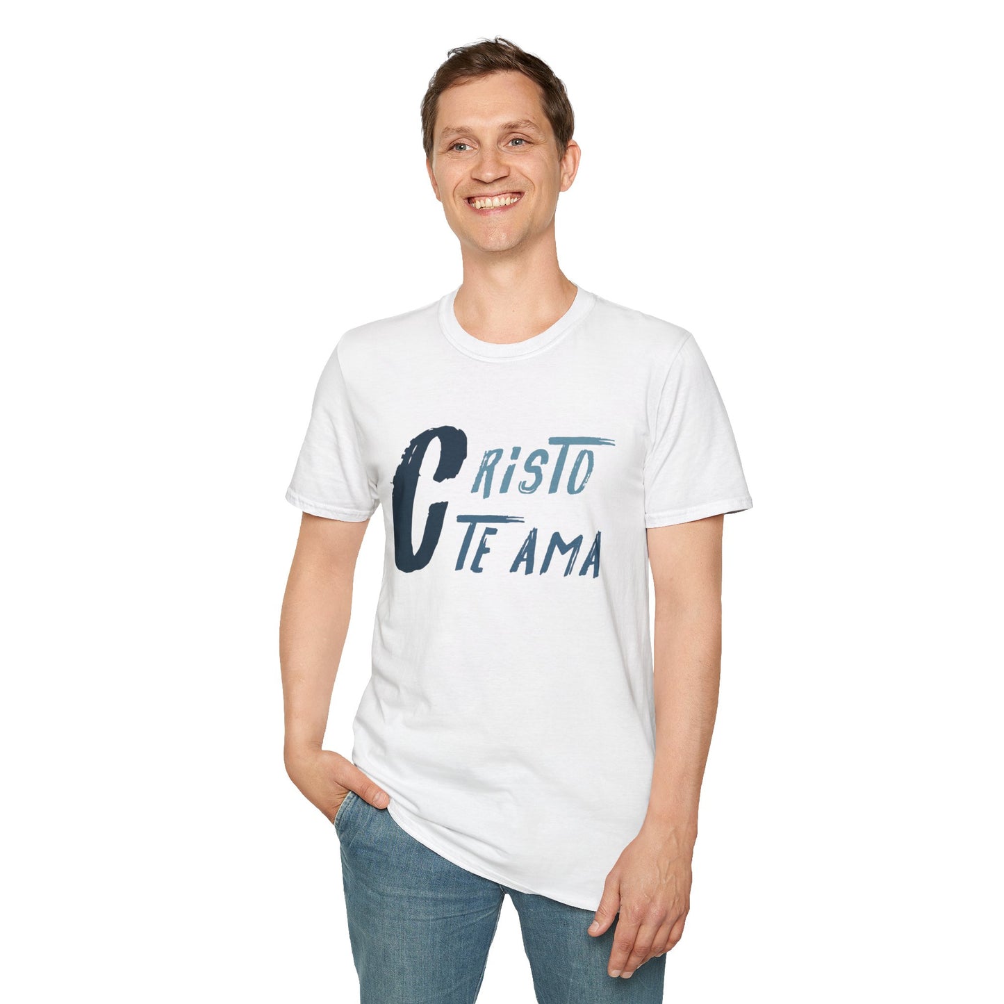 Unisex Softstyle T-Shirt - 'Cristo Te Ama' Inspirational Tee