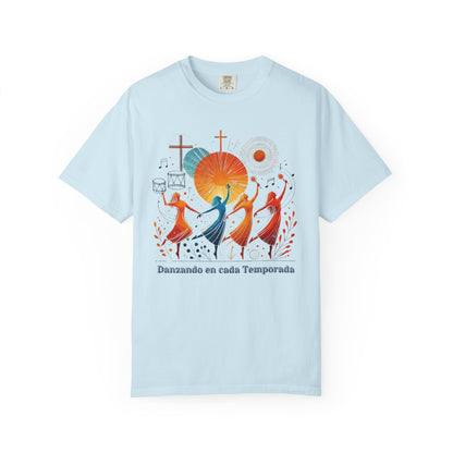 Unisex Garment-Dyed T-Shirt, Dance Design Tee, Seasonal Celebration Shirt, Gift for Dance Lovers, Festival Apparel