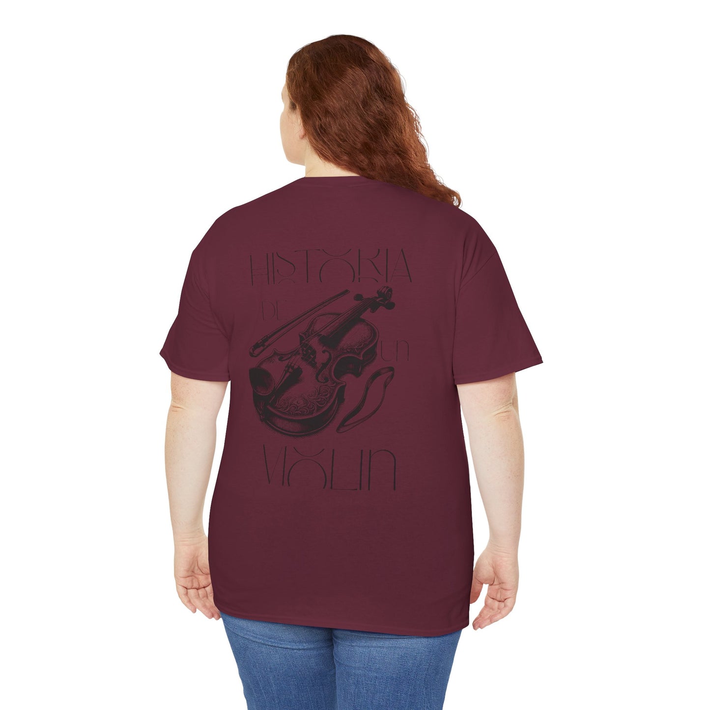 (Ropa Ft Hector David) Vintage Violin Graphic Tee, Unisex Cotton T-Shirt, Retro Violin Art, Perfect for Musicians, Music Lover Gift,