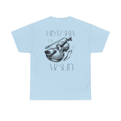 (Ropa Ft Hector David) Vintage Violin Graphic Tee, Unisex Cotton T-Shirt, Retro Violin Art, Perfect for Musicians, Music Lover Gift,