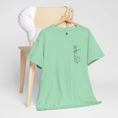(Ropa Ft Hector David) Vintage Violin Graphic Tee, Unisex Cotton T-Shirt, Retro Violin Art, Perfect for Musicians, Music Lover Gift,