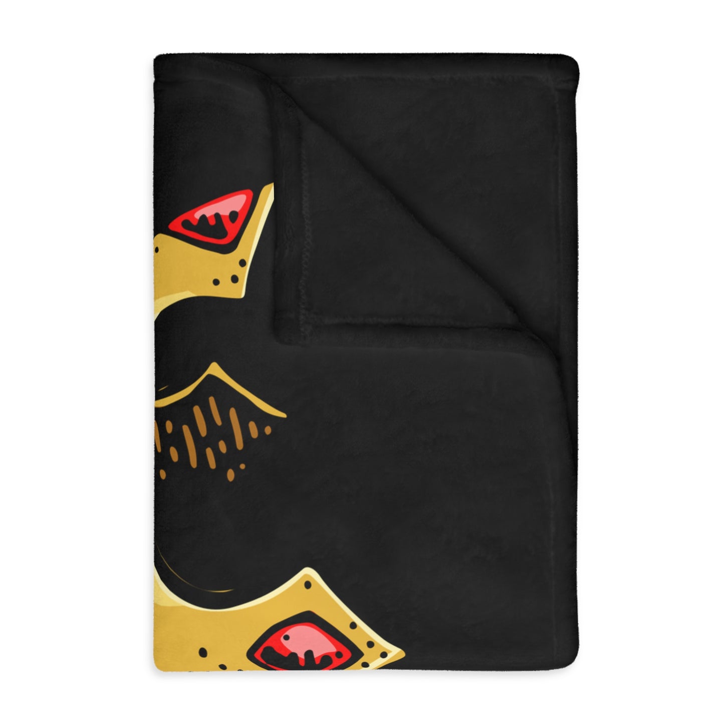 Black LINAJE REAL Crown Microfiber Blanket - Cozy Two-Sided Print for Comfort and Inspiration