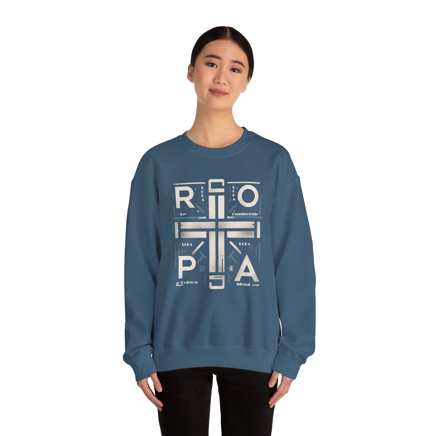 Eco-Friendly Graphic Crewneck Sweatshirt - R O P A  Cruz Design