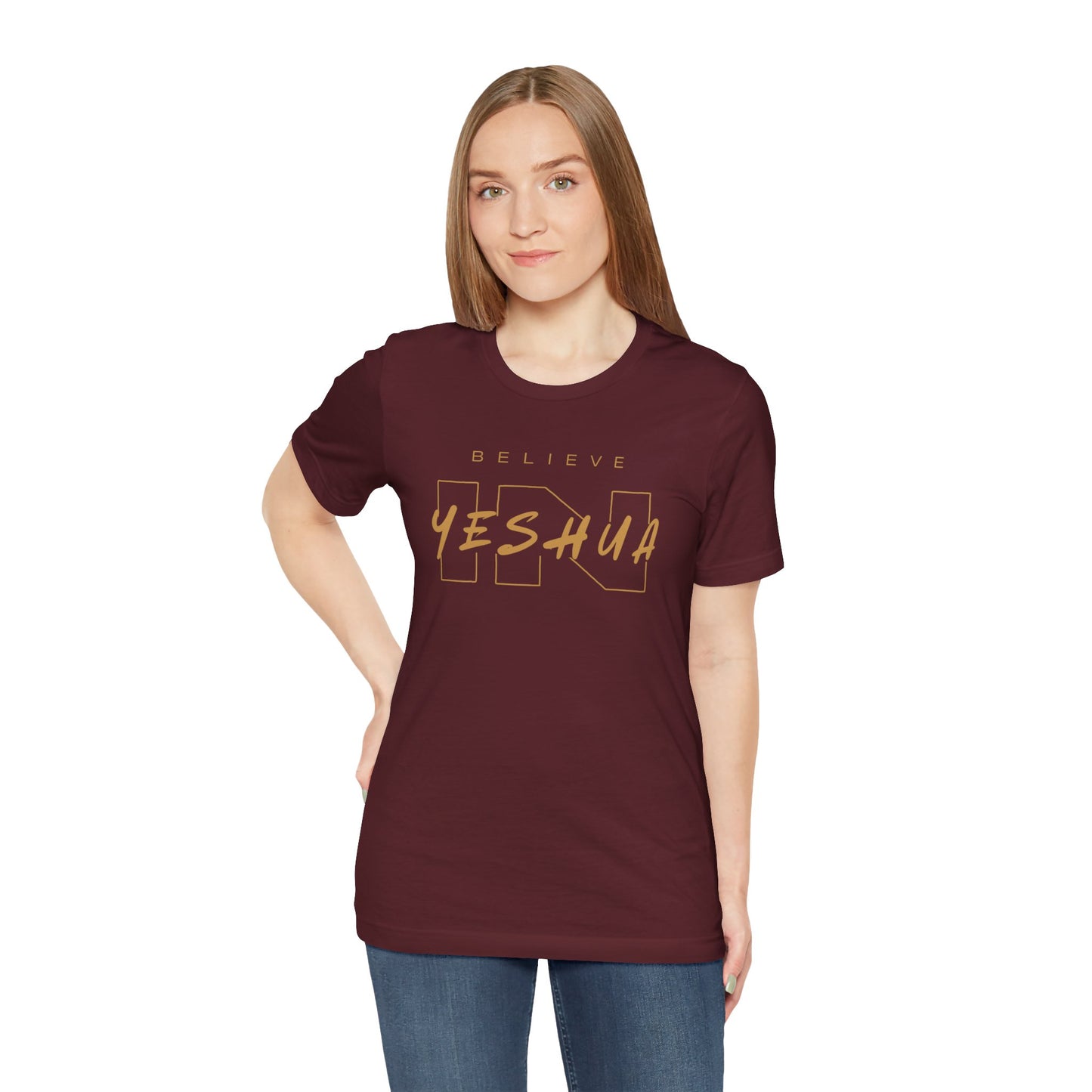 Unisex Short Sleeve Tee - 'Believe Yeshua' Inspirational Graphic Tee
