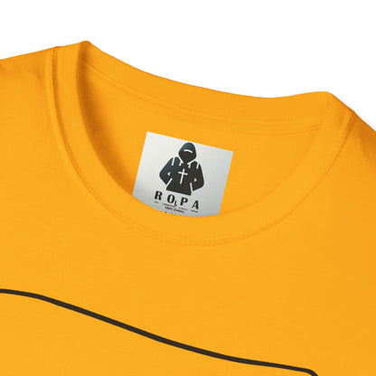 Minimalist Unisex Softstyle T-Shirt with Hand Design