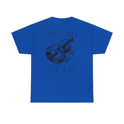 (Ropa Ft Hector David) Vintage Violin Graphic Tee, Unisex Cotton T-Shirt, Retro Violin Art, Perfect for Musicians, Music Lover Gift,