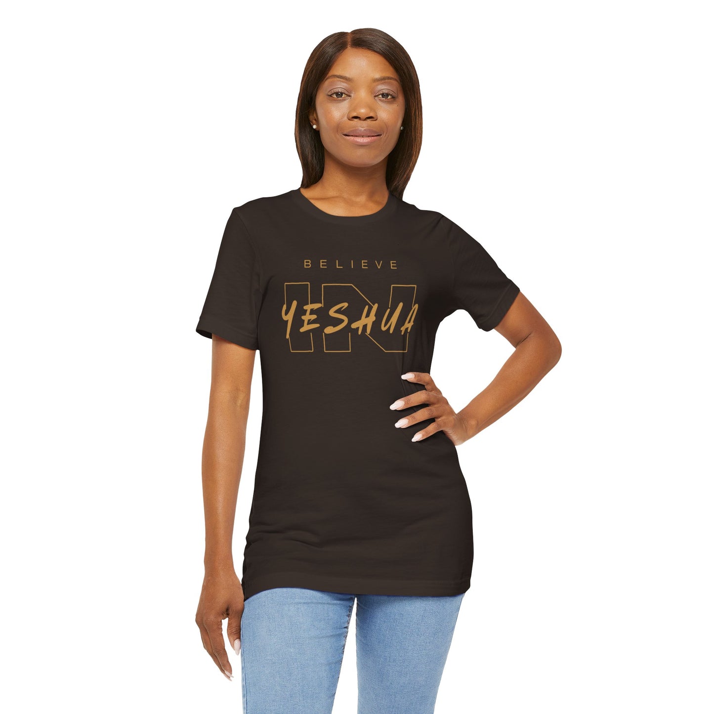 Unisex Short Sleeve Tee - 'Believe Yeshua' Inspirational Graphic Tee
