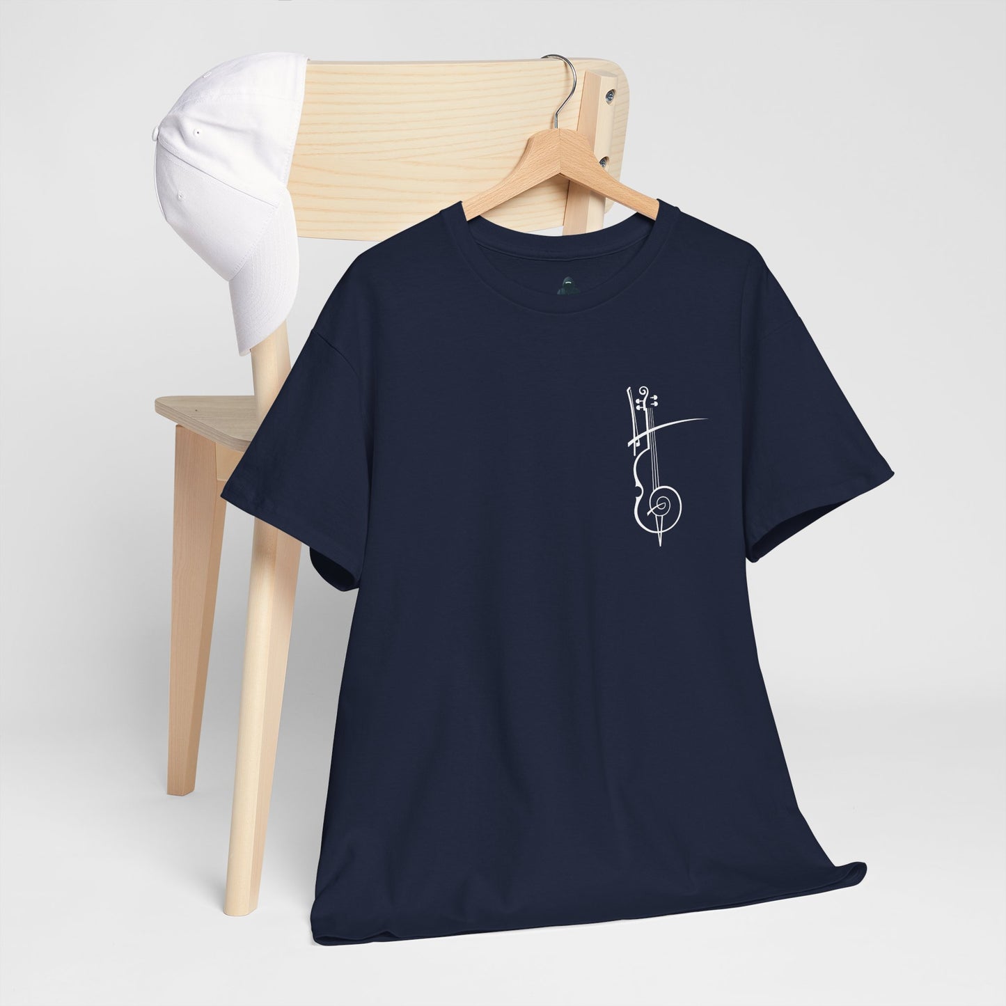 (Ropa Ft Hector David) Vintage Violin Graphic Tee, Unisex Cotton T-Shirt, Retro Violin Art, Perfect for Musicians, Music Lover Gift,