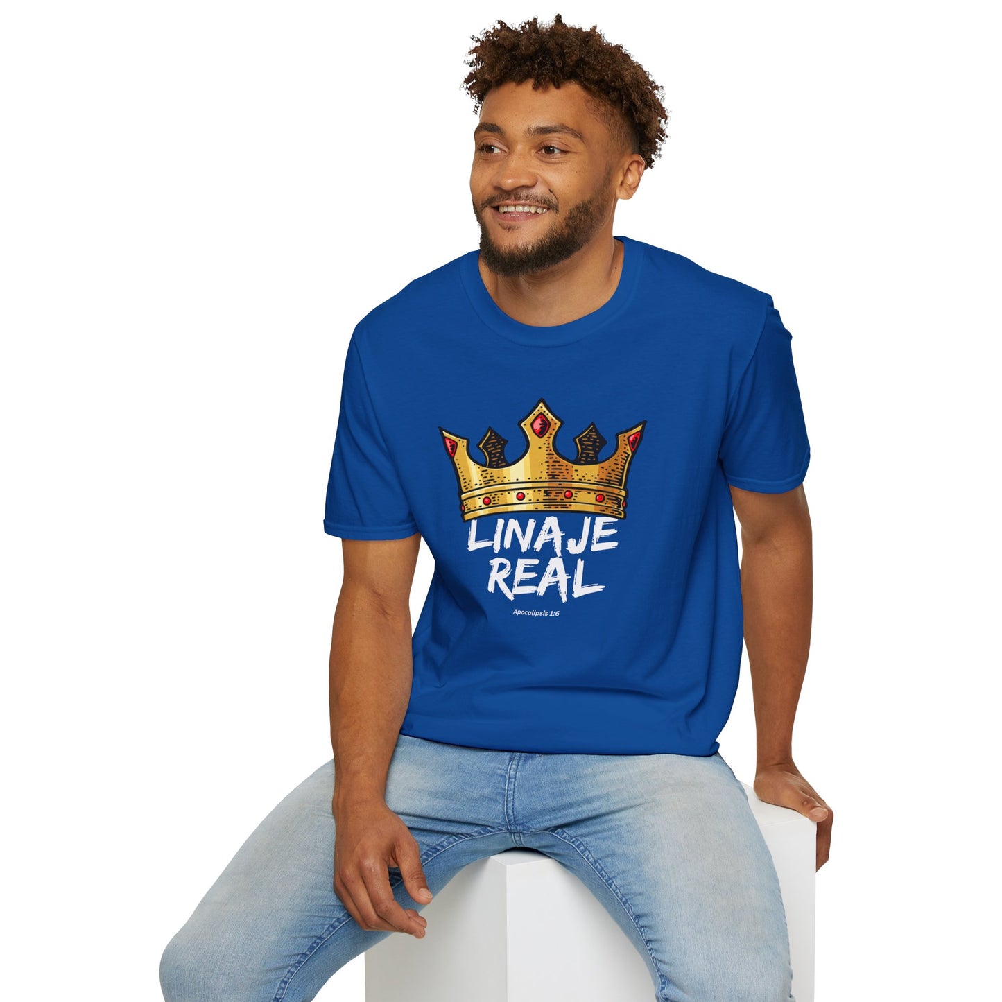 Unisex Softstyle T-Shirt - "Linaje Real" Crown Design - Perfect for Celebrations and Everyday Wear