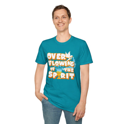 Overflowing of the Spirit Unisex Softstyle T-Shirt - Inspirational Graphic Tee for Everyday Wear