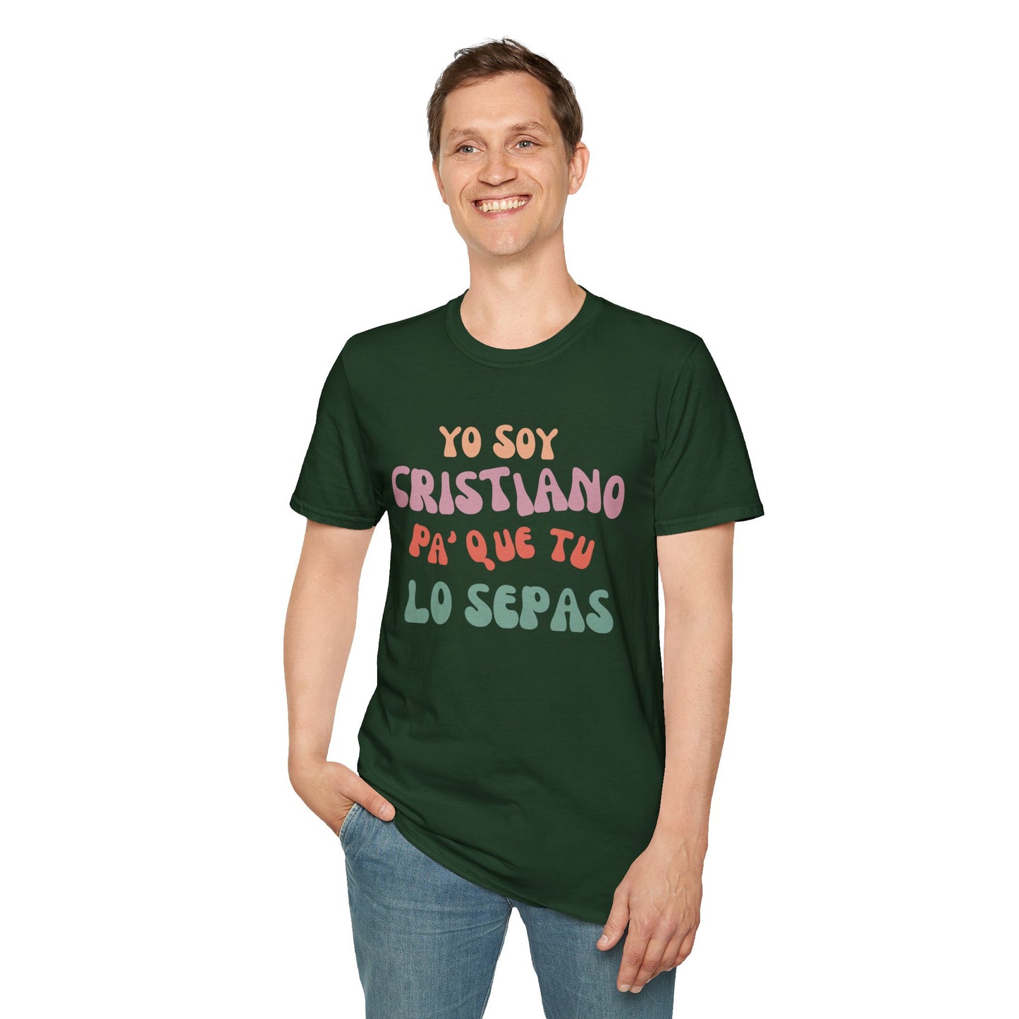 Yo Soy Cristiano Unisex Softstyle T-Shirt - Fun Statement Tee for Faith and Culture