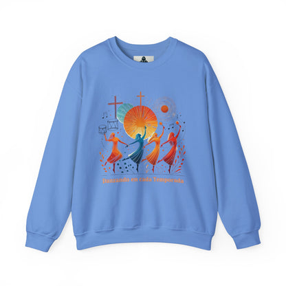 Danzando en cada Temporada Sweatshirt | Unisex Heavy Blend Crewneck with Colorful Dance Design