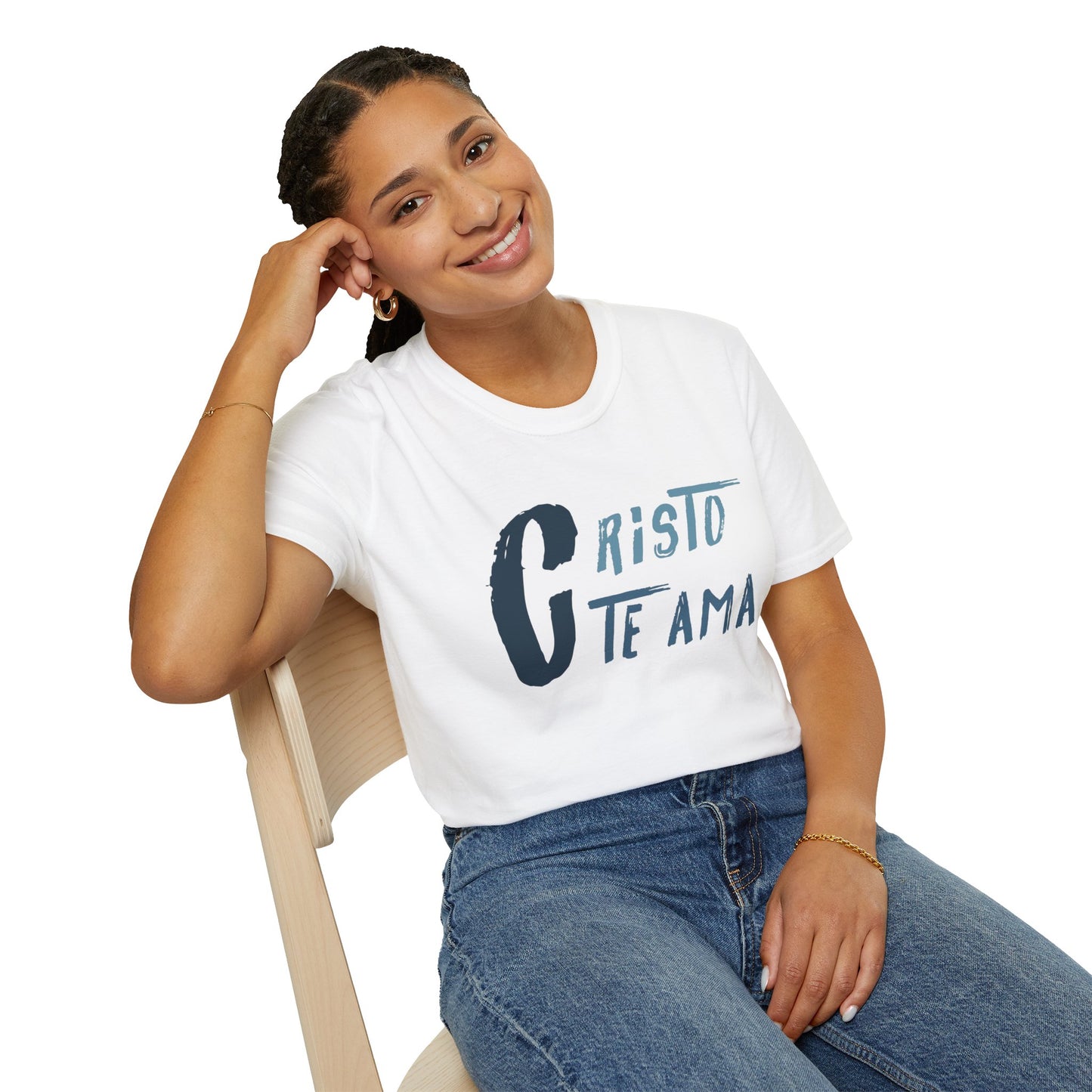 Unisex Softstyle T-Shirt - 'Cristo Te Ama' Inspirational Tee