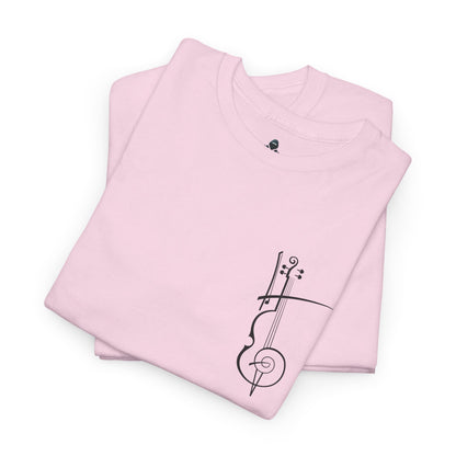 (Ropa Ft Hector David) Vintage Violin Graphic Tee, Unisex Cotton T-Shirt, Retro Violin Art, Perfect for Musicians, Music Lover Gift,