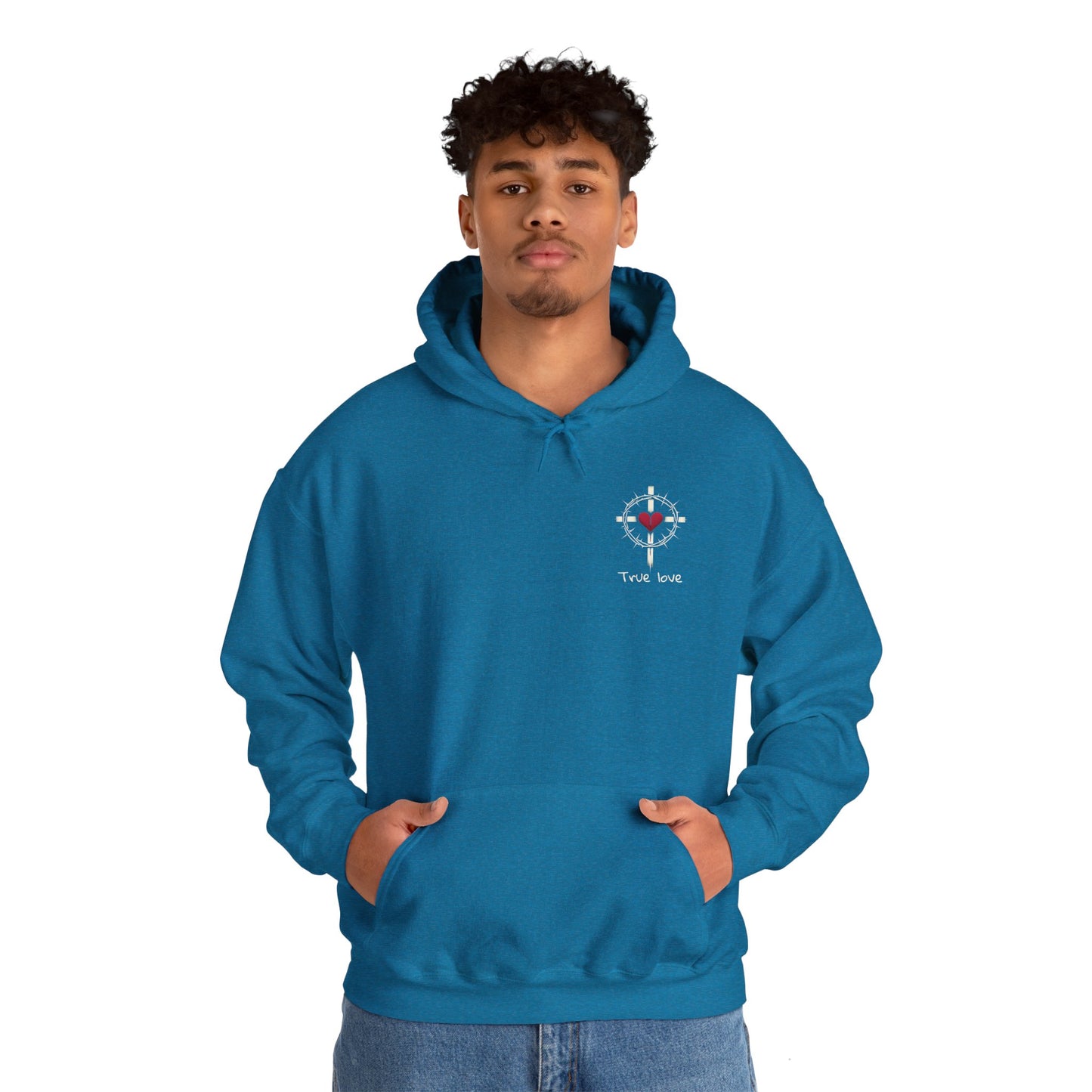 True Love Hoodie - Cozy Unisex Sweatshirt, Heart Design Gift, Valentine's Day Apparel, Casual Love Wear, Everyday Comfort