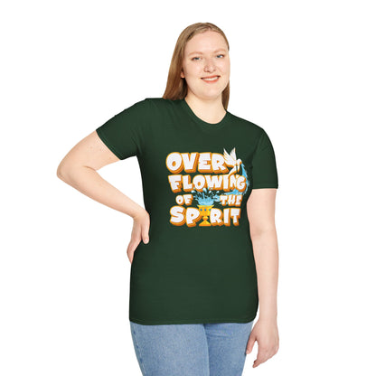Overflowing of the Spirit Unisex Softstyle T-Shirt - Inspirational Graphic Tee for Everyday Wear