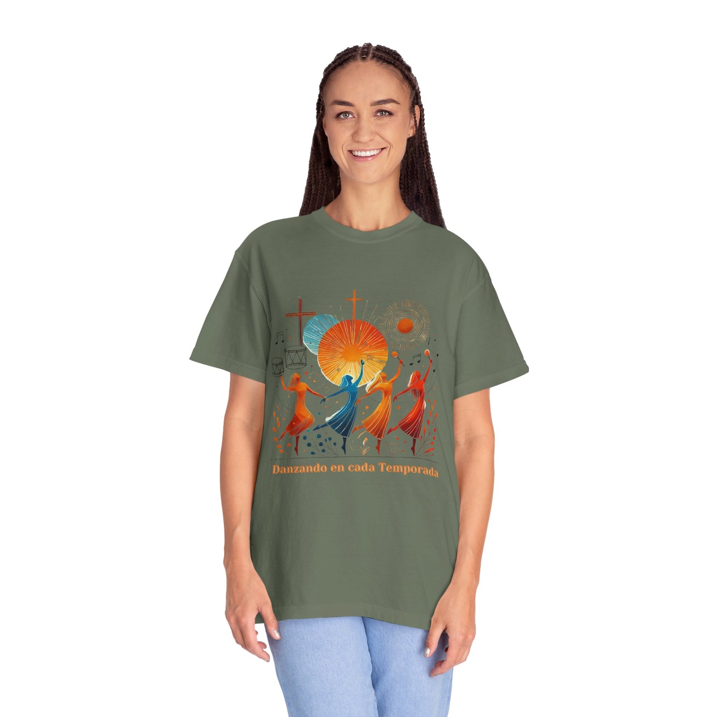Unisex Garment-Dyed T-Shirt, Dance Design Tee, Seasonal Celebration Shirt, Gift for Dance Lovers, Festival Apparel
