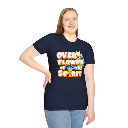 Overflowing of the Spirit Unisex Softstyle T-Shirt - Inspirational Graphic Tee for Everyday Wear