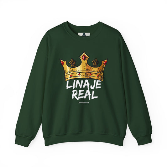 Crown Design Unisex Crewneck Sweatshirt - 'LINAJE REAL'
