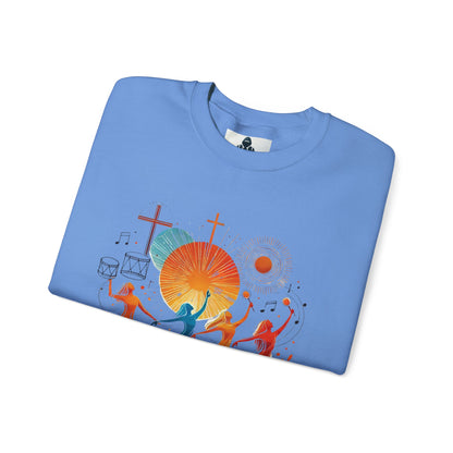 Danzando en cada Temporada Sweatshirt | Unisex Heavy Blend Crewneck with Colorful Dance Design