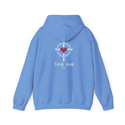 True Love Hoodie - Cozy Unisex Sweatshirt, Heart Design Gift, Valentine's Day Apparel, Casual Love Wear, Everyday Comfort