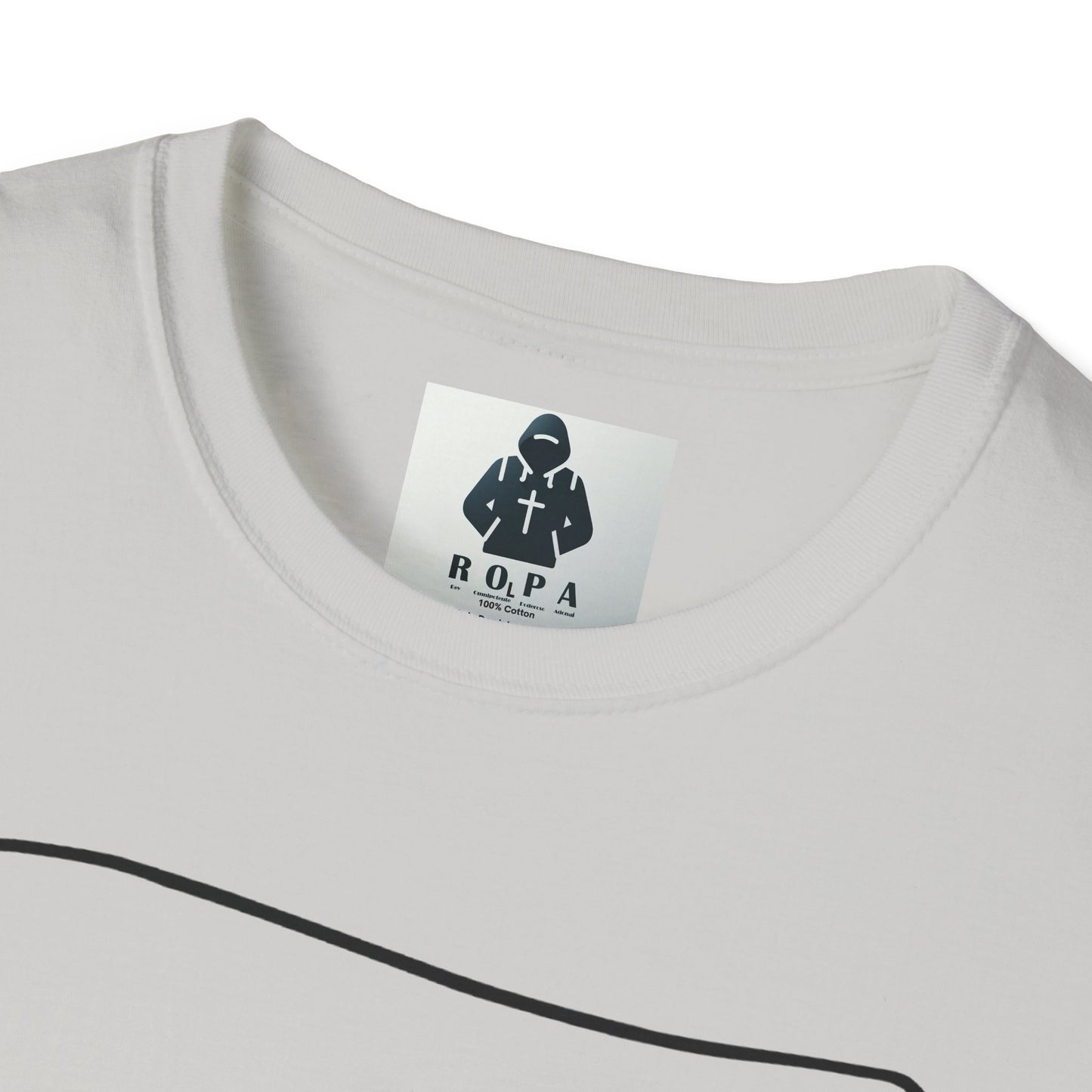 Minimalist Unisex Softstyle T-Shirt with Hand Design