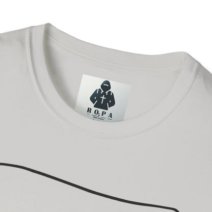 Minimalist Unisex Softstyle T-Shirt with Hand Design