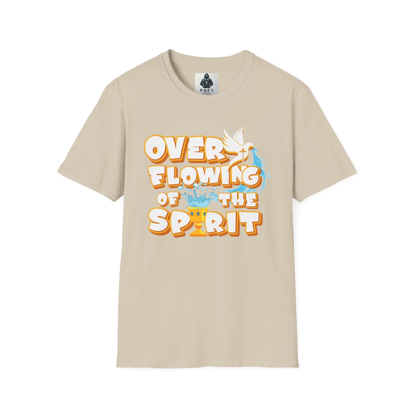 Overflowing of the Spirit Unisex Softstyle T-Shirt - Inspirational Graphic Tee for Everyday Wear