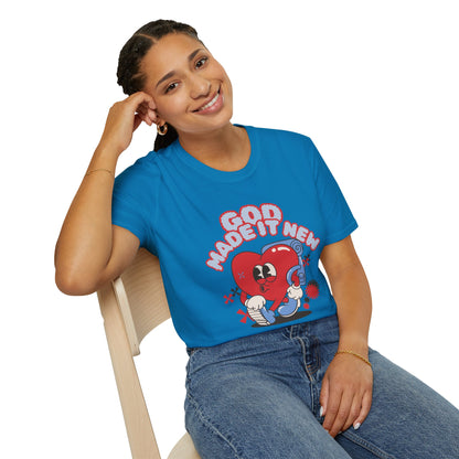 God Made New Unisex Softstyle T-Shirt - Fun & Playful Graphic Tee