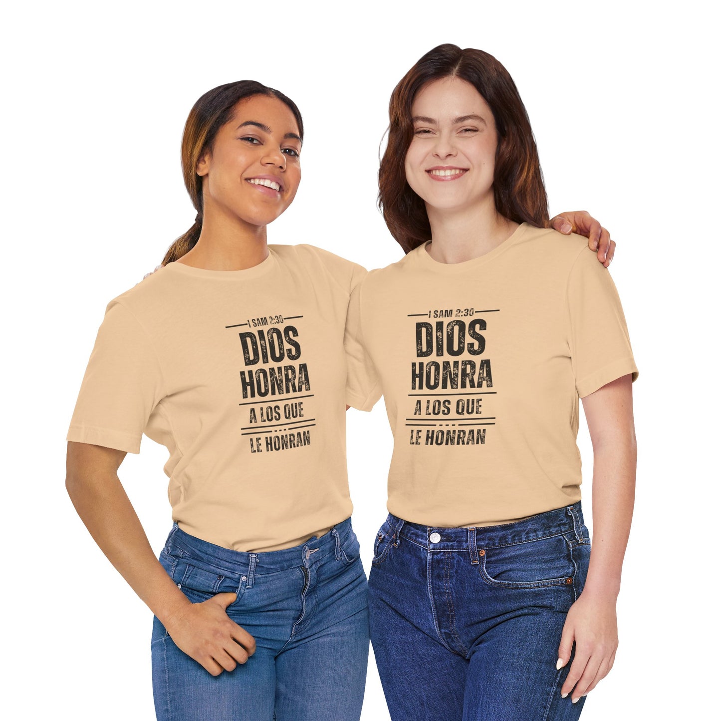 Inspirational Unisex Jersey Tee - "Dios Honra a los Que Le Honran"