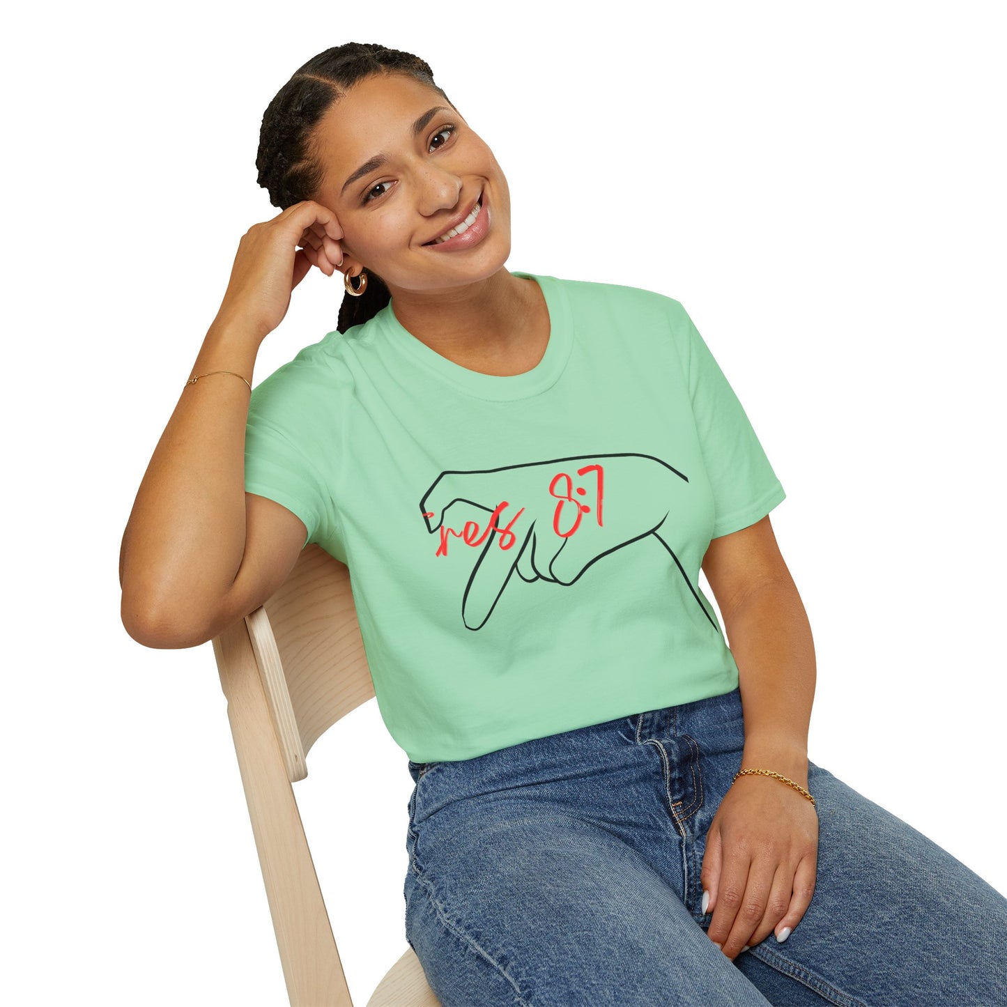 Unisex Softstyle T-Shirt with 'rez 87' Graphic - Casual Streetwear Tee