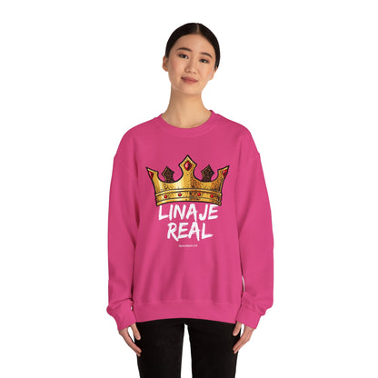 Crown Design Unisex Crewneck Sweatshirt - 'LINAJE REAL'