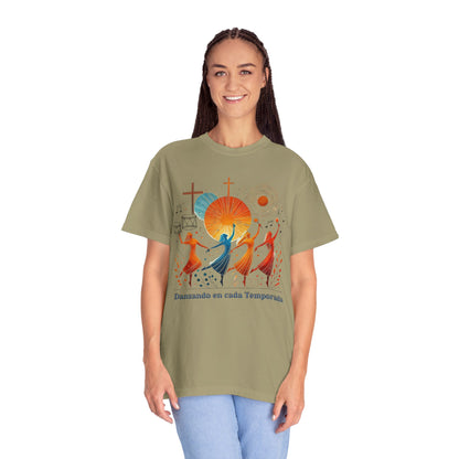 Unisex Garment-Dyed T-Shirt, Dance Design Tee, Seasonal Celebration Shirt, Gift for Dance Lovers, Festival Apparel