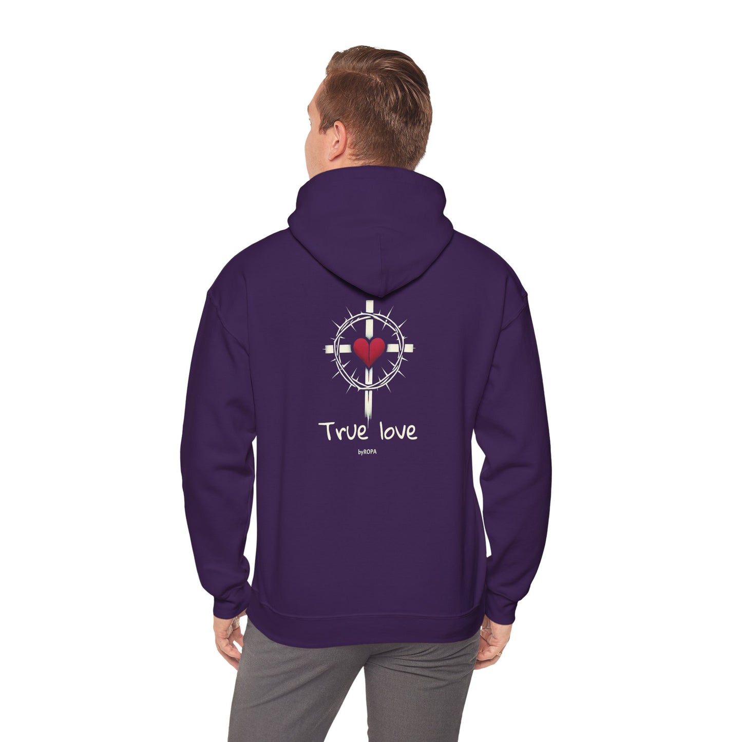 True Love Hoodie - Cozy Unisex Sweatshirt, Heart Design Gift, Valentine's Day Apparel, Casual Love Wear, Everyday Comfort
