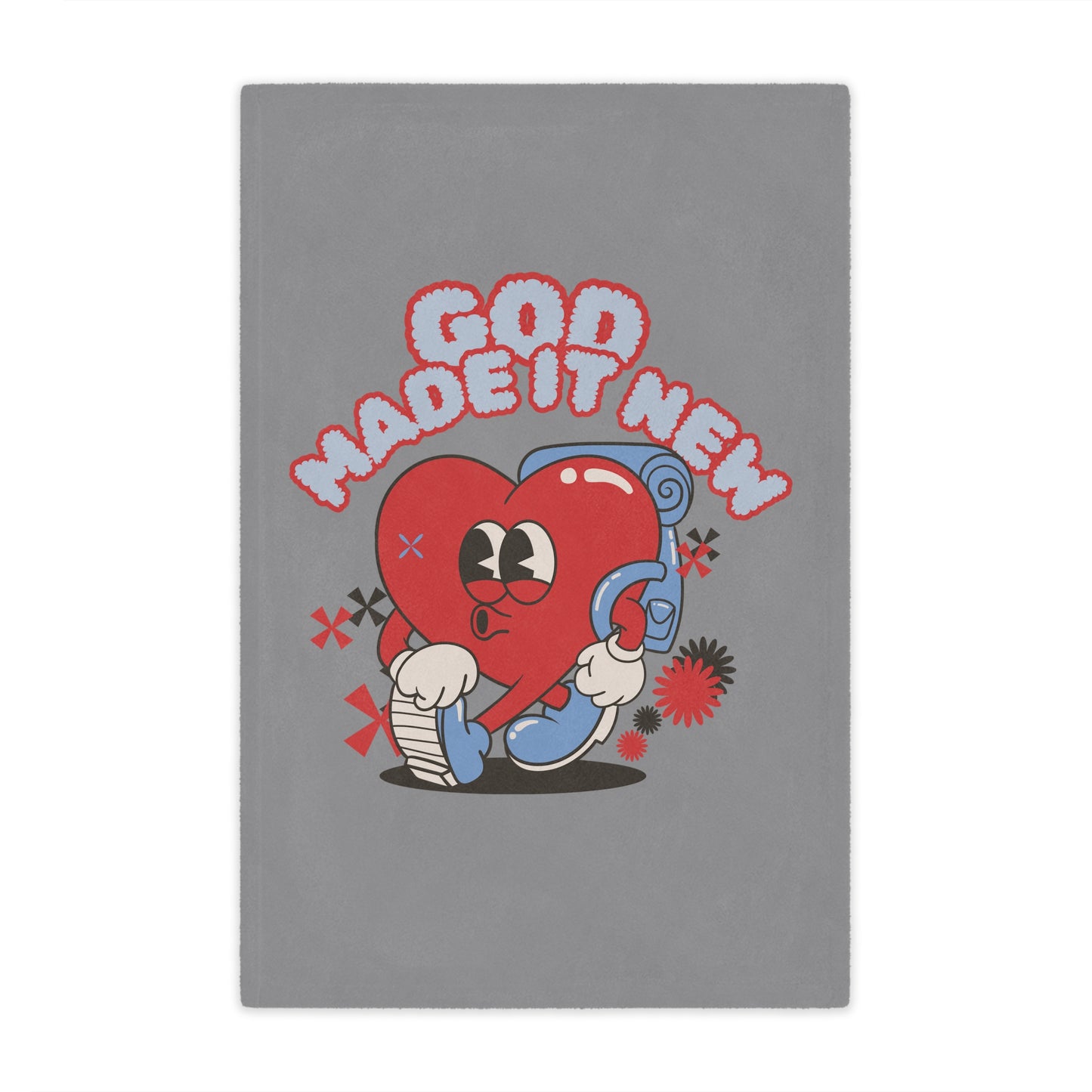 God Made It New Microfiber Blanket - Cozy Heart Design for Comfort and Inspiration