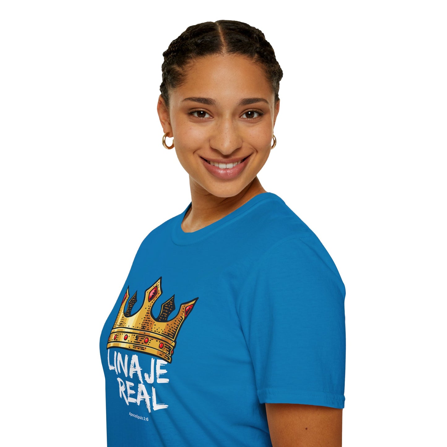 Unisex Softstyle T-Shirt - "Linaje Real" Crown Design - Perfect for Celebrations and Everyday Wear