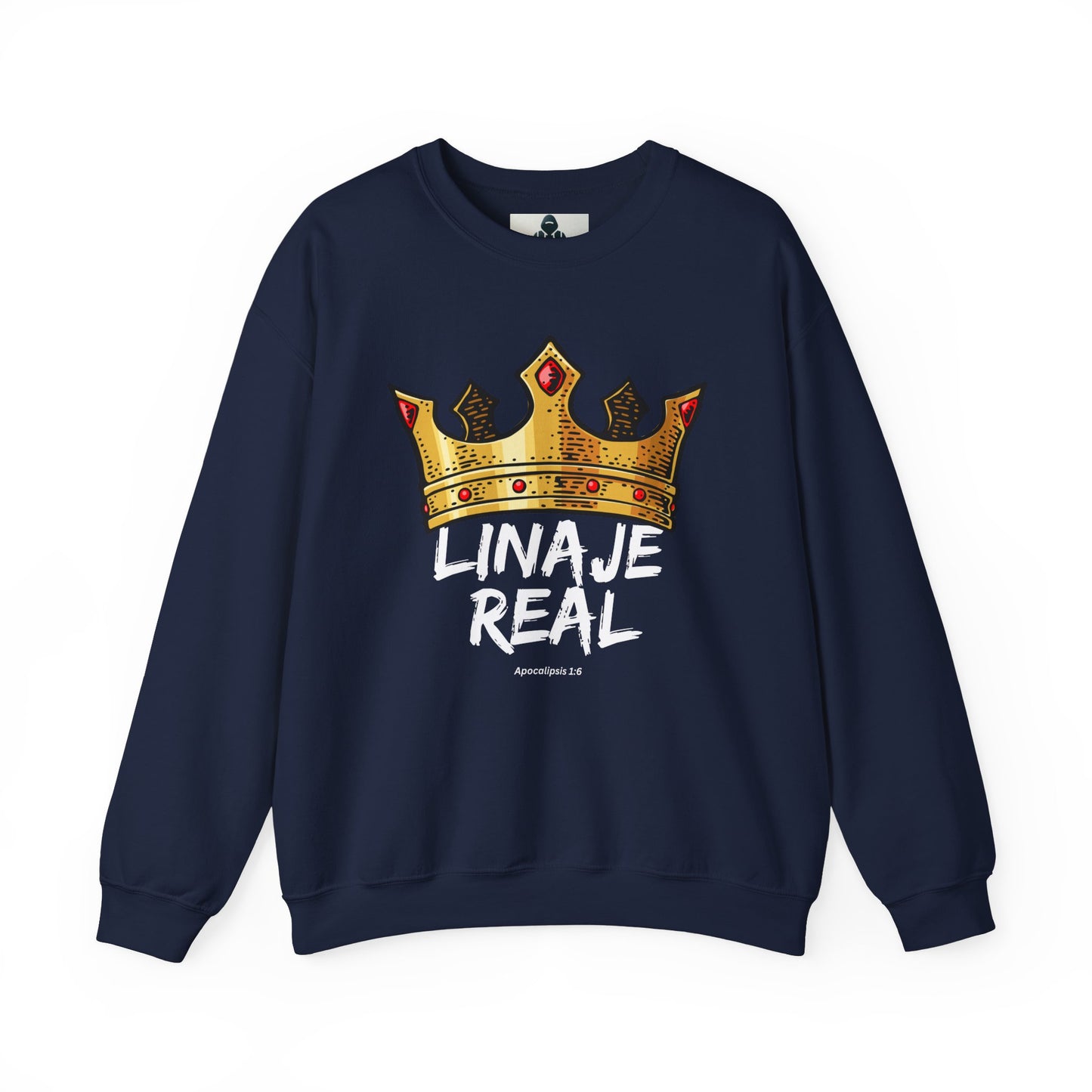Crown Design Unisex Crewneck Sweatshirt - 'LINAJE REAL'