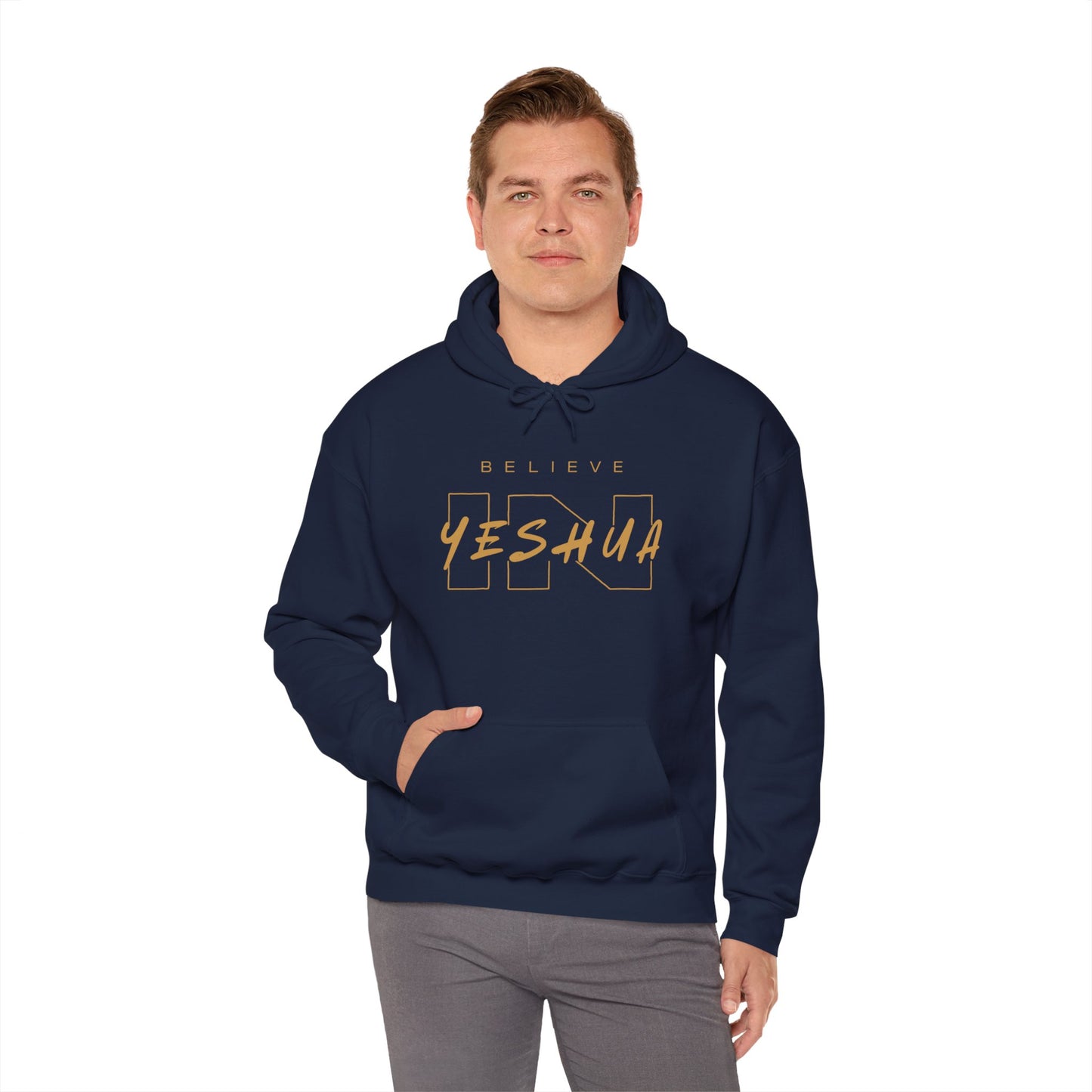Unisex Heavy Blend™ Hooded Sweatshirt - 'Believe Yeshua' Inspirational Hoodie