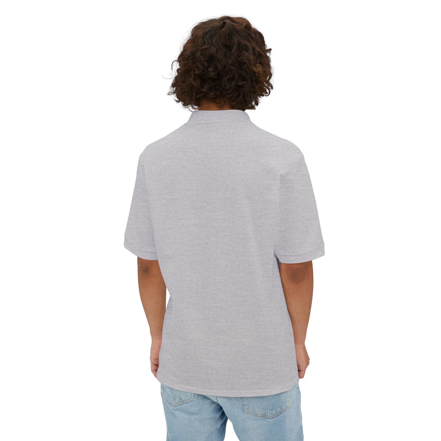 Faith-Inspired Men's Piqué Polo Shirt, Christian Apparel, Gift for Believers, Casual Outfit, Jesus Coming Soon