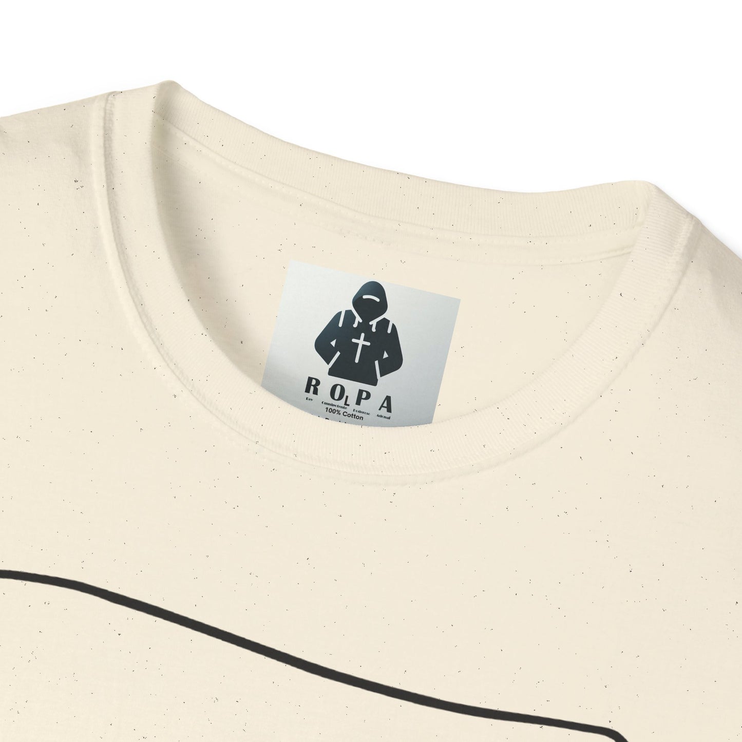 Minimalist Unisex Softstyle T-Shirt with Hand Design