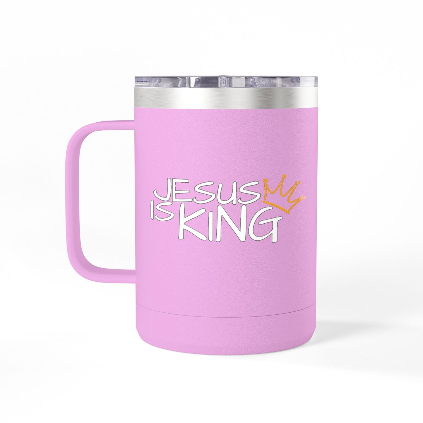 Inspirational Jesus Is King Coffee Mug Tumbler | 15oz, Faith Gift, Christian Cup, Religious Drinkware, Unique Keepsake