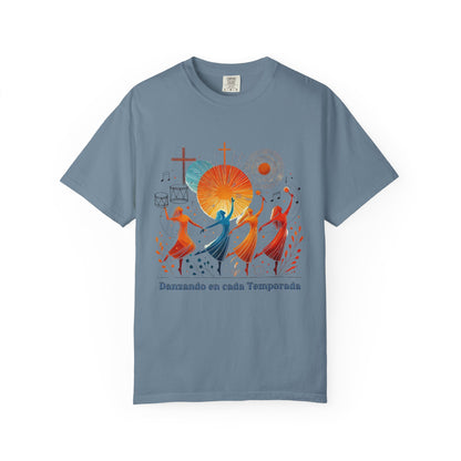 Unisex Garment-Dyed T-Shirt, Dance Design Tee, Seasonal Celebration Shirt, Gift for Dance Lovers, Festival Apparel