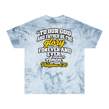 Philippians 4:20 Scripture T-Shirt — "To Our God and Father be the Glory" Inspirational Tee